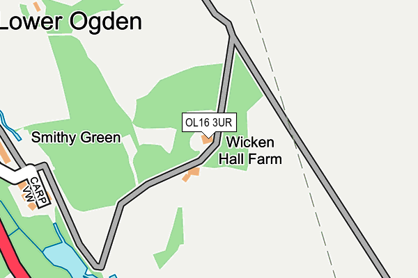 OL16 3UR map - OS OpenMap – Local (Ordnance Survey)