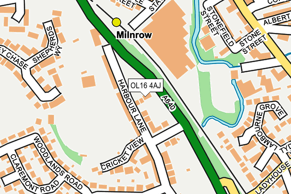 OL16 4AJ map - OS OpenMap – Local (Ordnance Survey)