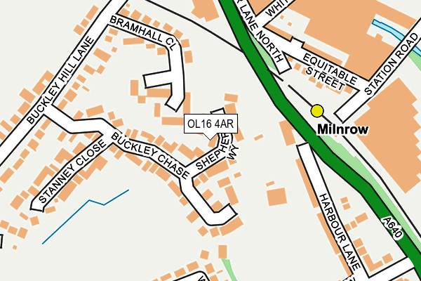 OL16 4AR map - OS OpenMap – Local (Ordnance Survey)