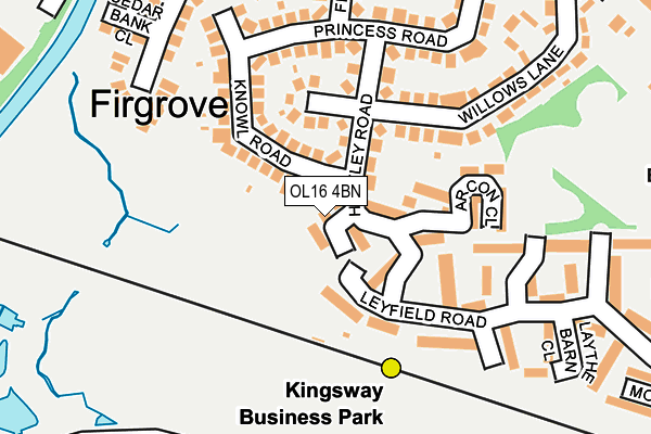 OL16 4BN map - OS OpenMap – Local (Ordnance Survey)