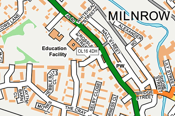 OL16 4DH map - OS OpenMap – Local (Ordnance Survey)