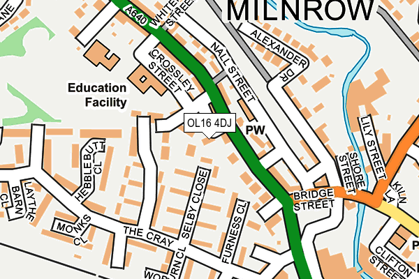 OL16 4DJ map - OS OpenMap – Local (Ordnance Survey)