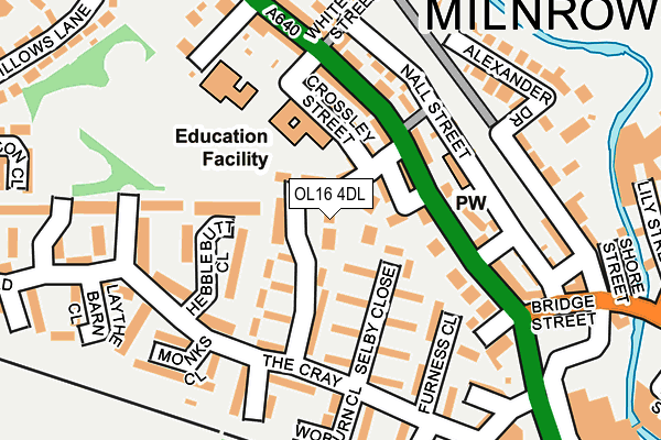 OL16 4DL map - OS OpenMap – Local (Ordnance Survey)