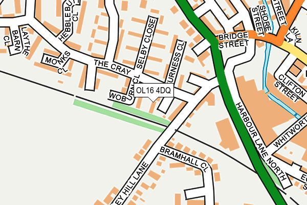OL16 4DQ map - OS OpenMap – Local (Ordnance Survey)