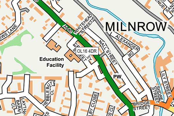 OL16 4DR map - OS OpenMap – Local (Ordnance Survey)