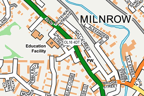 OL16 4DT map - OS OpenMap – Local (Ordnance Survey)