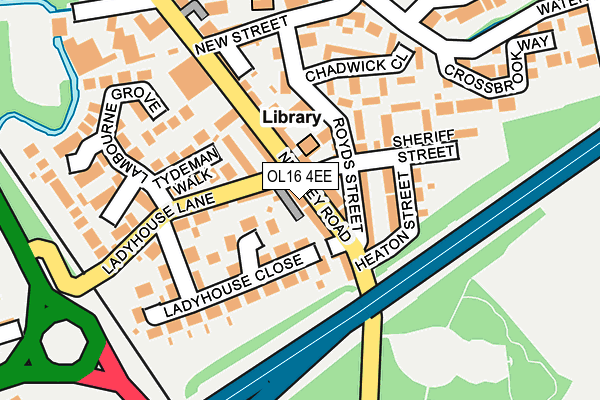 OL16 4EE map - OS OpenMap – Local (Ordnance Survey)