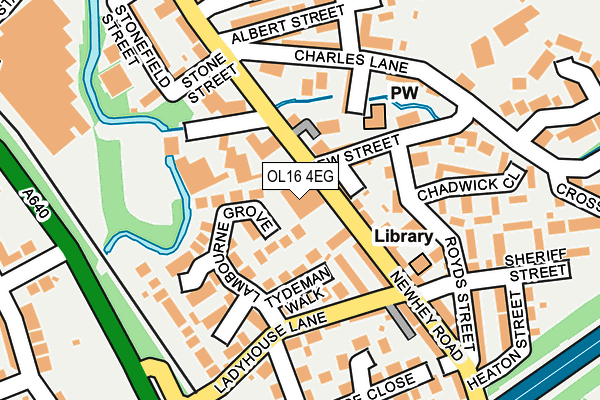 OL16 4EG map - OS OpenMap – Local (Ordnance Survey)