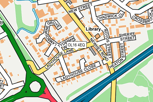 OL16 4EQ map - OS OpenMap – Local (Ordnance Survey)