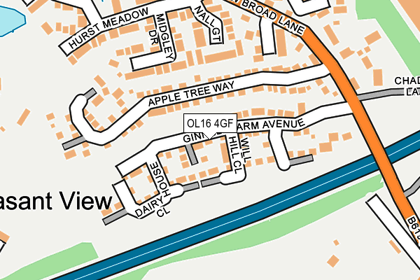 OL16 4GF map - OS OpenMap – Local (Ordnance Survey)