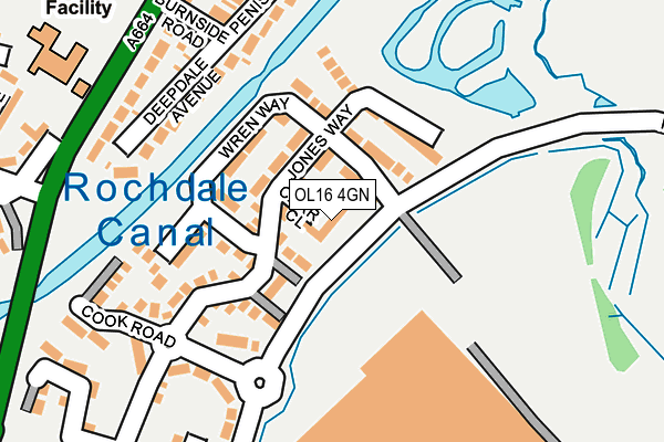 OL16 4GN map - OS OpenMap – Local (Ordnance Survey)