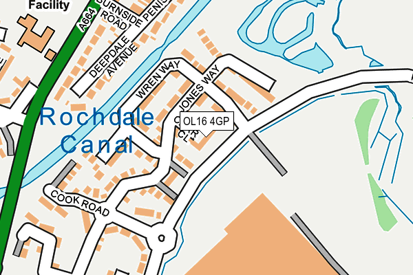 OL16 4GP map - OS OpenMap – Local (Ordnance Survey)