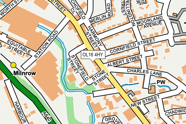 OL16 4HY map - OS OpenMap – Local (Ordnance Survey)