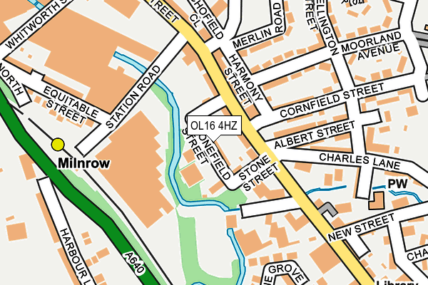 OL16 4HZ map - OS OpenMap – Local (Ordnance Survey)