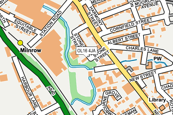 OL16 4JA map - OS OpenMap – Local (Ordnance Survey)