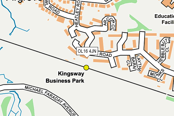 OL16 4JN map - OS OpenMap – Local (Ordnance Survey)