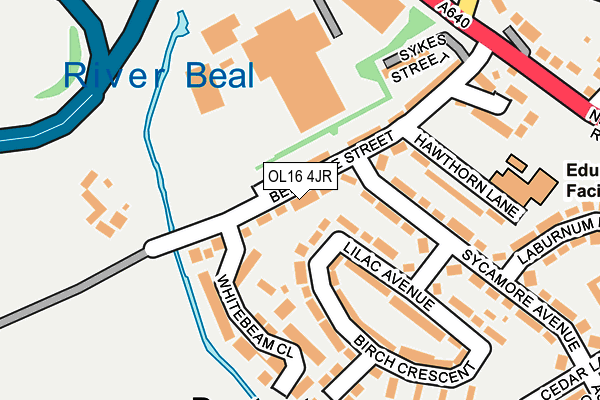 OL16 4JR map - OS OpenMap – Local (Ordnance Survey)