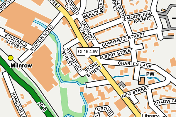 OL16 4JW map - OS OpenMap – Local (Ordnance Survey)
