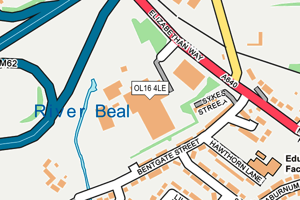 OL16 4LE map - OS OpenMap – Local (Ordnance Survey)