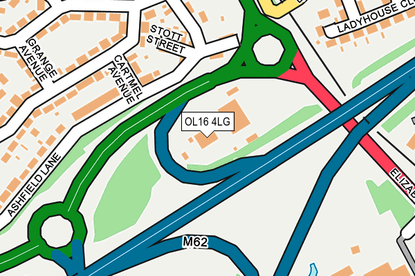 OL16 4LG map - OS OpenMap – Local (Ordnance Survey)