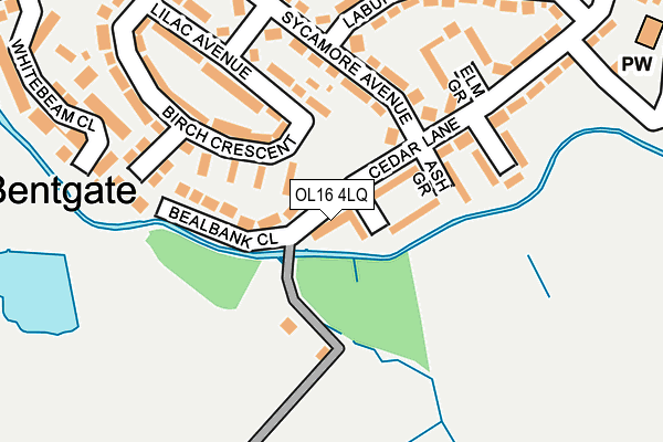 OL16 4LQ map - OS OpenMap – Local (Ordnance Survey)