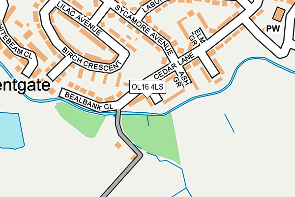 OL16 4LS map - OS OpenMap – Local (Ordnance Survey)