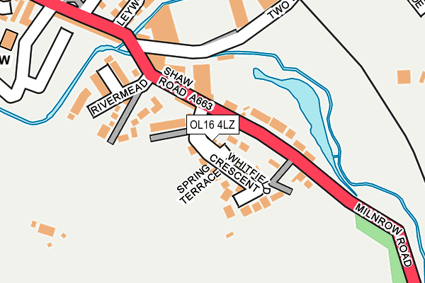 OL16 4LZ map - OS OpenMap – Local (Ordnance Survey)