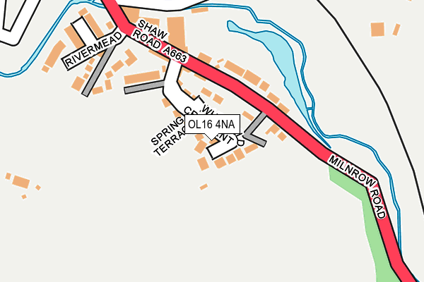 OL16 4NA map - OS OpenMap – Local (Ordnance Survey)