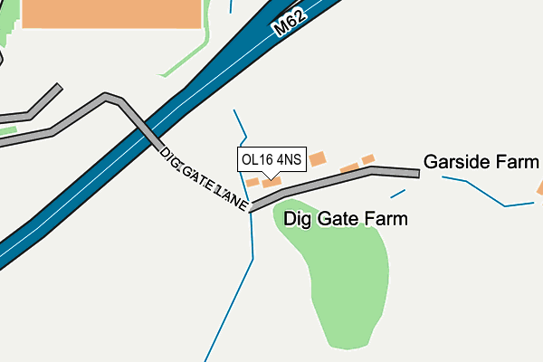OL16 4NS map - OS OpenMap – Local (Ordnance Survey)