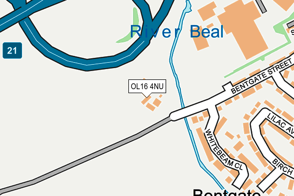 OL16 4NU map - OS OpenMap – Local (Ordnance Survey)