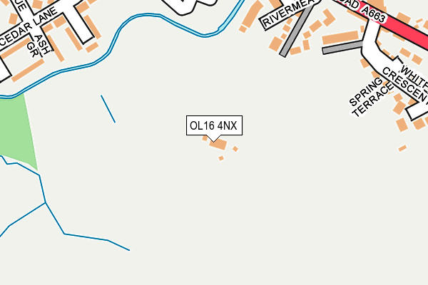 OL16 4NX map - OS OpenMap – Local (Ordnance Survey)