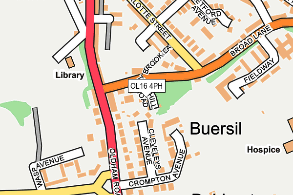 OL16 4PH map - OS OpenMap – Local (Ordnance Survey)