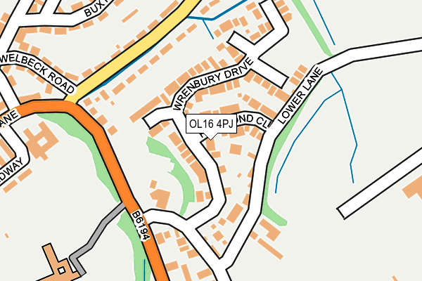 OL16 4PJ map - OS OpenMap – Local (Ordnance Survey)