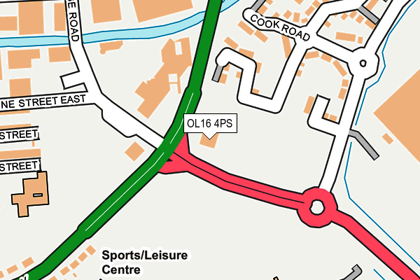 OL16 4PS map - OS OpenMap – Local (Ordnance Survey)