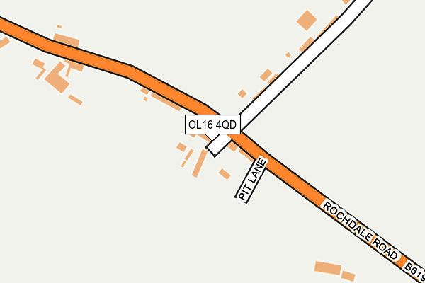 OL16 4QD map - OS OpenMap – Local (Ordnance Survey)