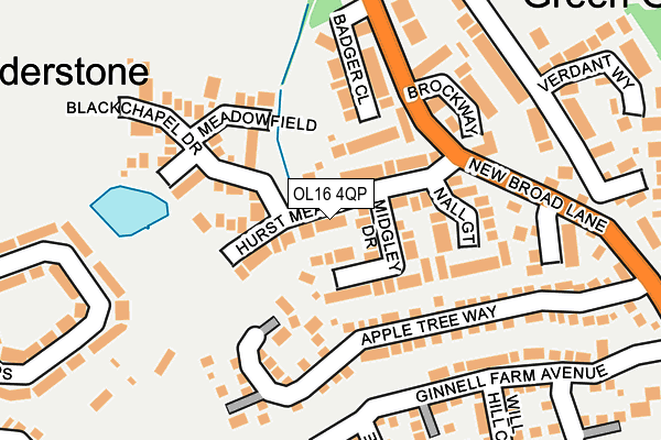 OL16 4QP map - OS OpenMap – Local (Ordnance Survey)