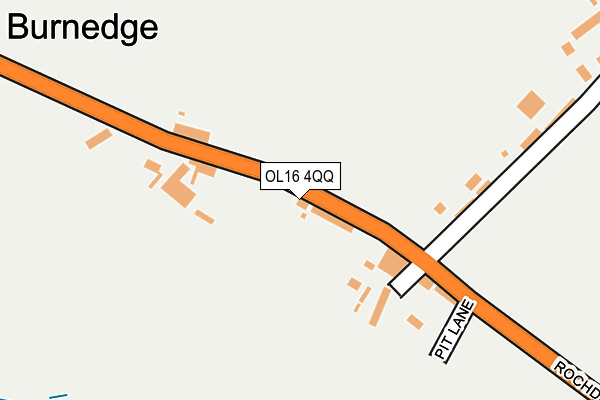 OL16 4QQ map - OS OpenMap – Local (Ordnance Survey)