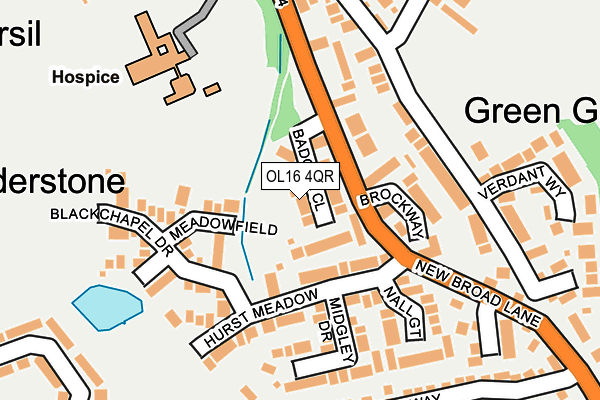 OL16 4QR map - OS OpenMap – Local (Ordnance Survey)