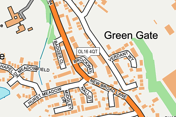 OL16 4QT map - OS OpenMap – Local (Ordnance Survey)