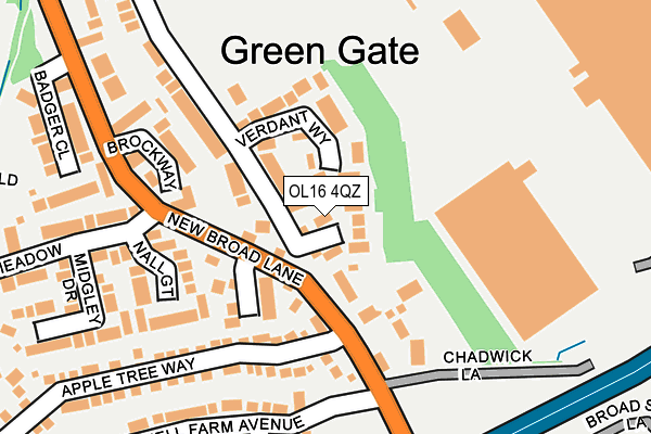 OL16 4QZ map - OS OpenMap – Local (Ordnance Survey)