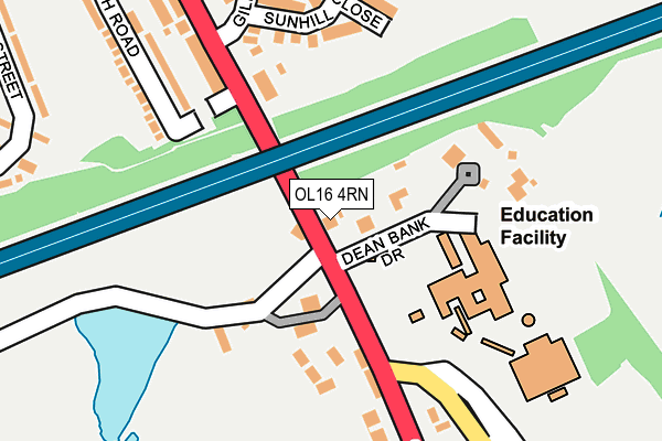 OL16 4RN map - OS OpenMap – Local (Ordnance Survey)