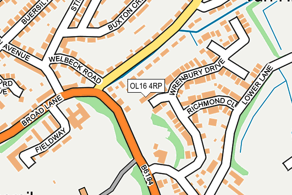 OL16 4RP map - OS OpenMap – Local (Ordnance Survey)