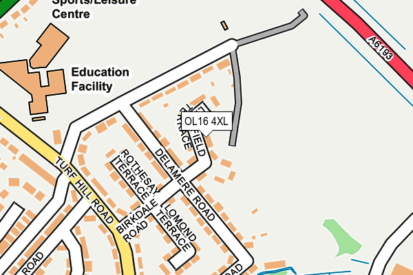 OL16 4XL map - OS OpenMap – Local (Ordnance Survey)