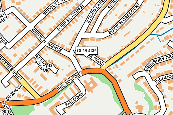 OL16 4XP map - OS OpenMap – Local (Ordnance Survey)