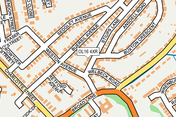 OL16 4XR map - OS OpenMap – Local (Ordnance Survey)