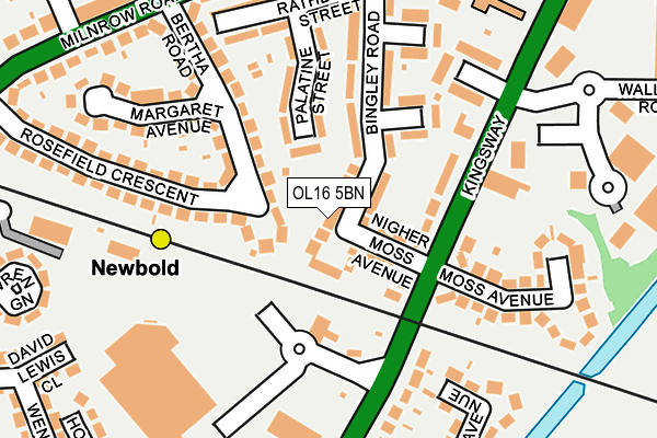 OL16 5BN map - OS OpenMap – Local (Ordnance Survey)