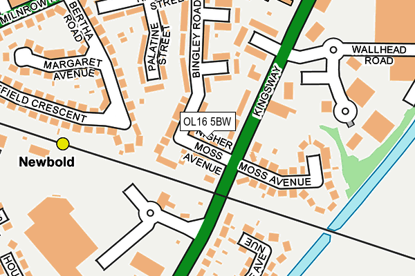 OL16 5BW map - OS OpenMap – Local (Ordnance Survey)