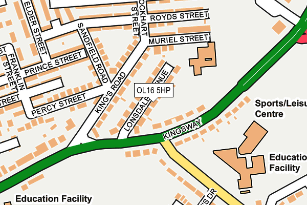 OL16 5HP map - OS OpenMap – Local (Ordnance Survey)