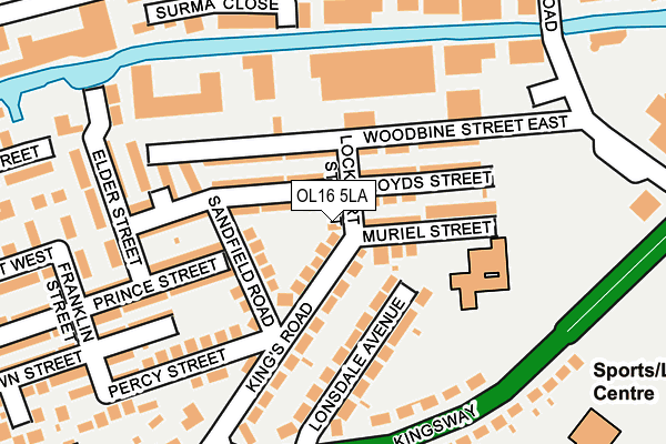 OL16 5LA map - OS OpenMap – Local (Ordnance Survey)