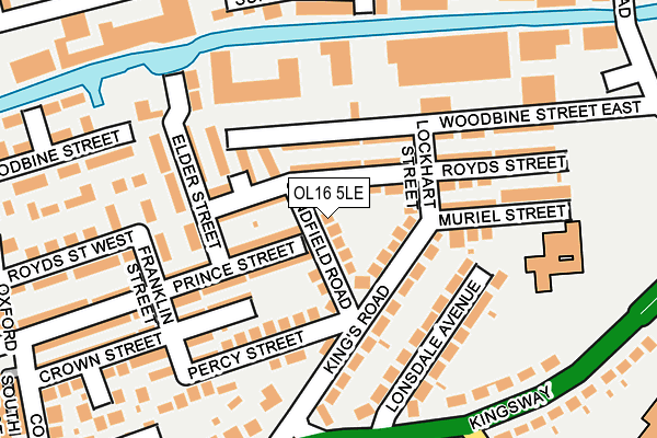 OL16 5LE map - OS OpenMap – Local (Ordnance Survey)